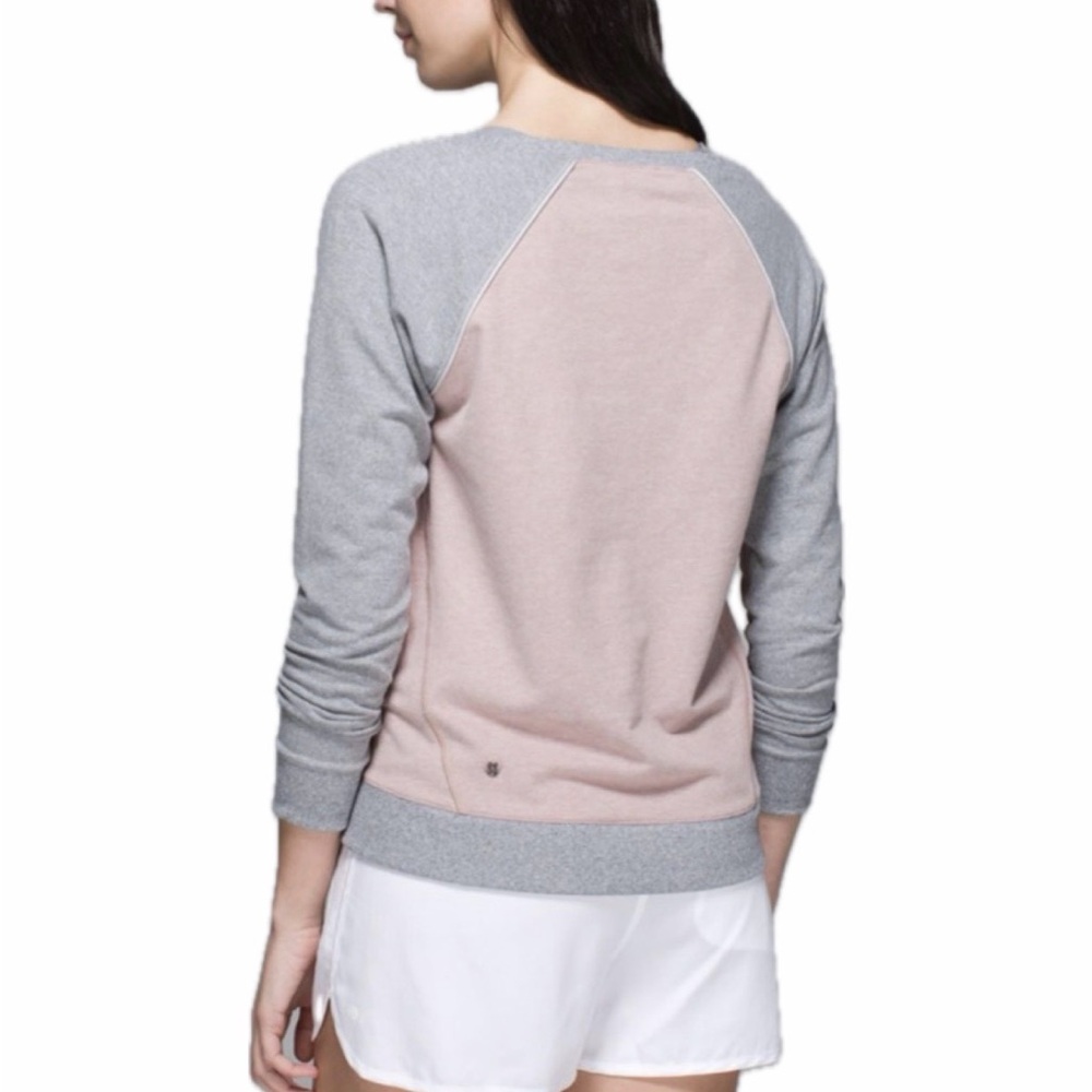EUC! LULULEMON 🍋 Women’s Crew Love Pullover Heathered Berry/Medium Grey Size 6 - Picture 2 of 10